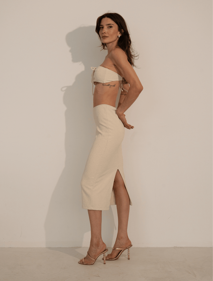 Saia Midi Marea Creme