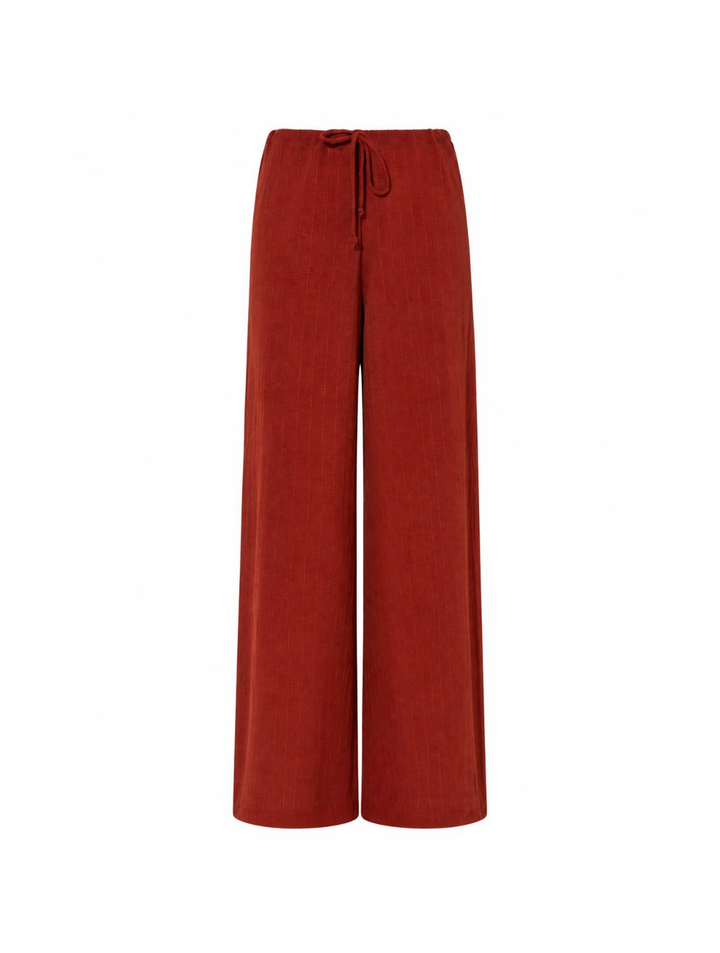 Calça Pantalona Feminina Orla Jambo com Amarração
