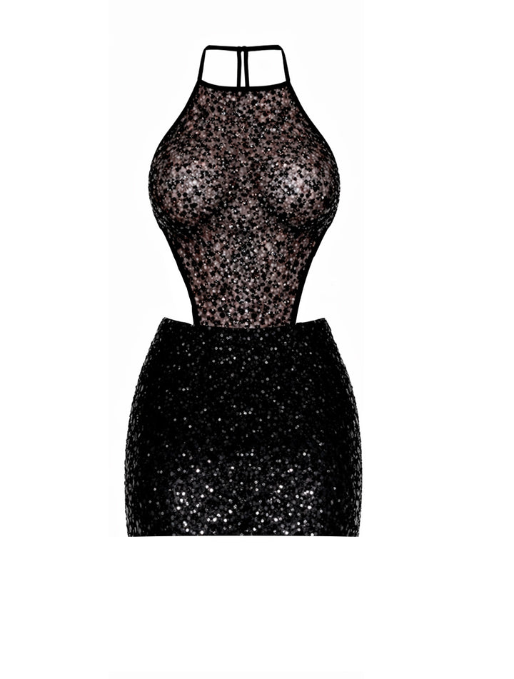 Vestido Halter Cut Midnight