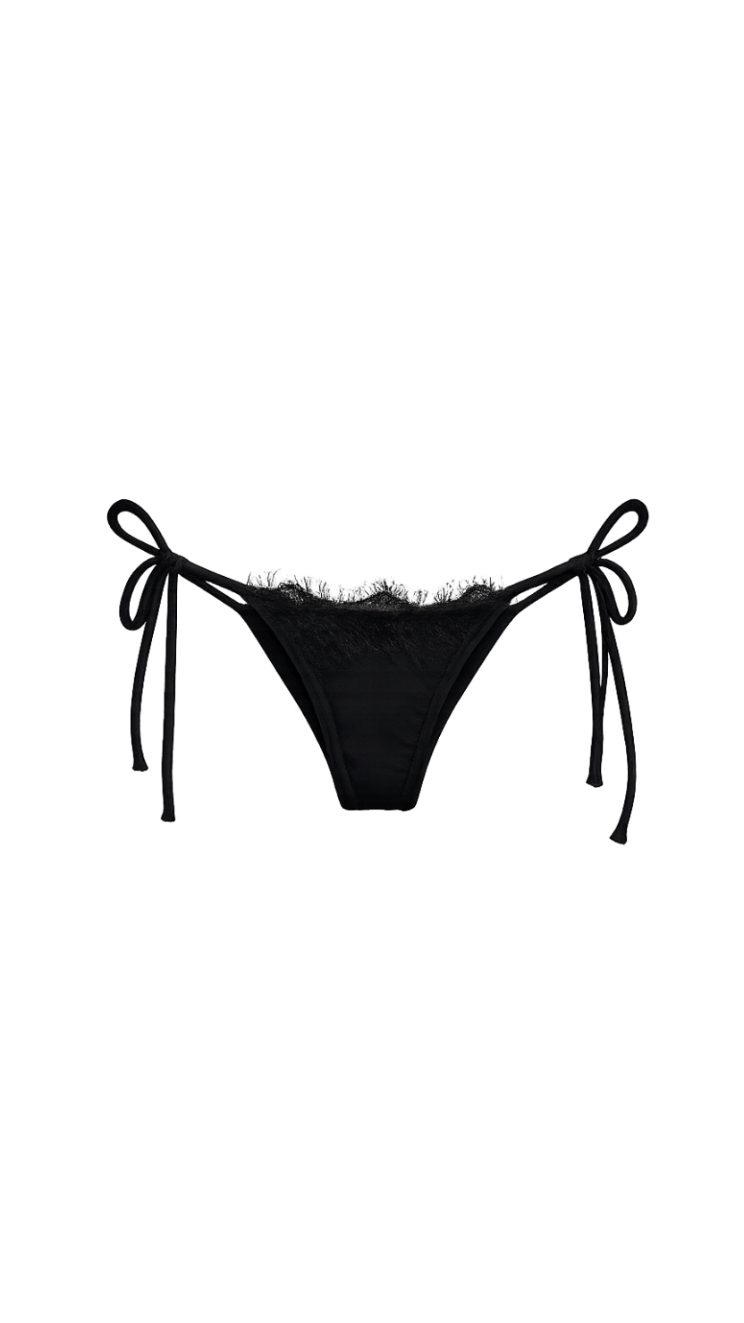 Tanga Biquíni Cortininha Rendelle Black