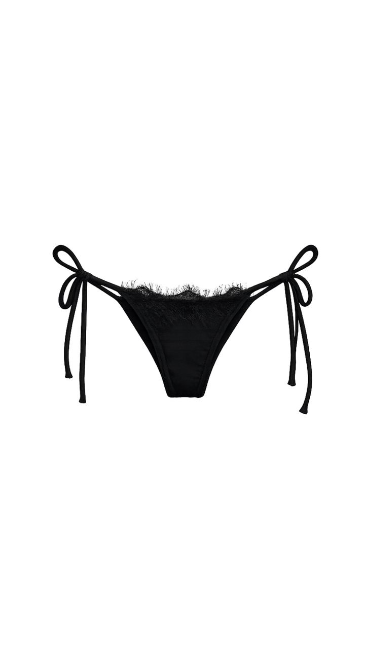 Tanga Biquíni Cortininha Rendelle Black
