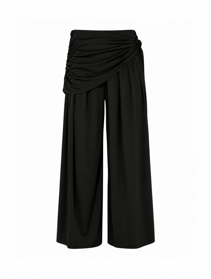 Calça Pantalona Aladim Preto em Jersey