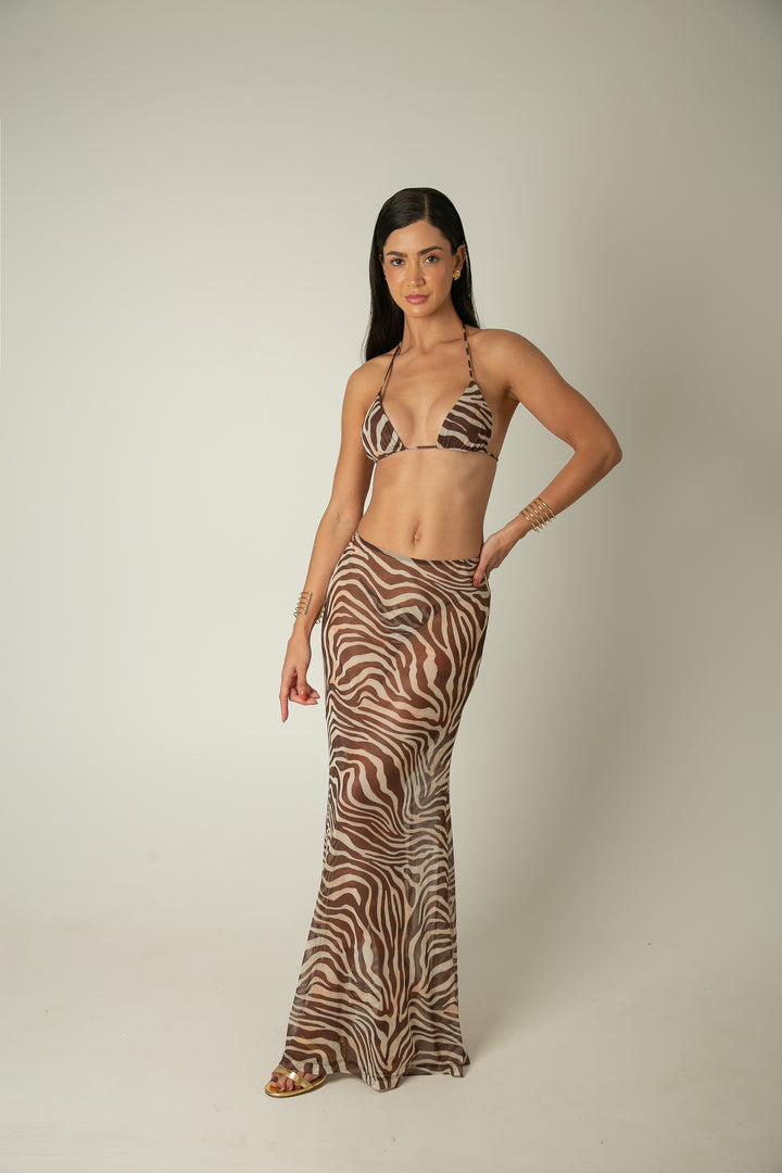 Saia Tule Longa Zebra