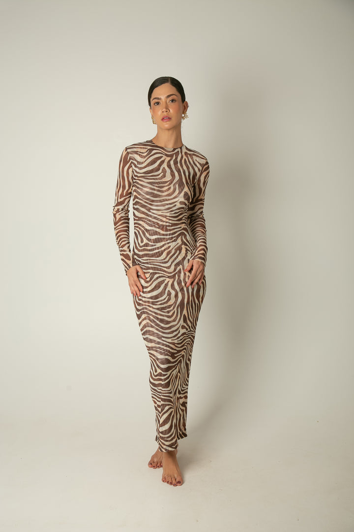 Vestido Jacarandá Tule Zebra