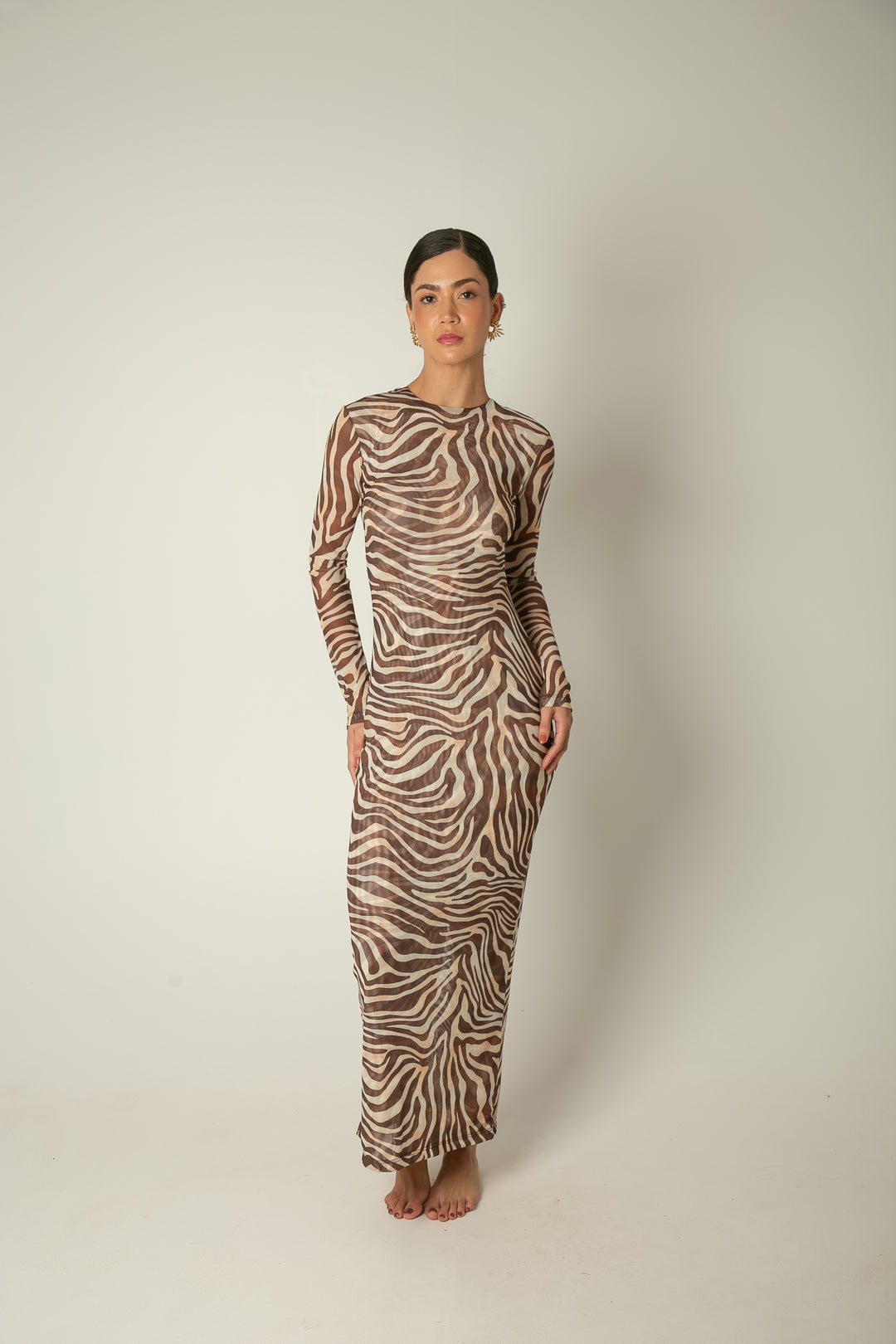 Vestido Jacarandá Tule Zebra