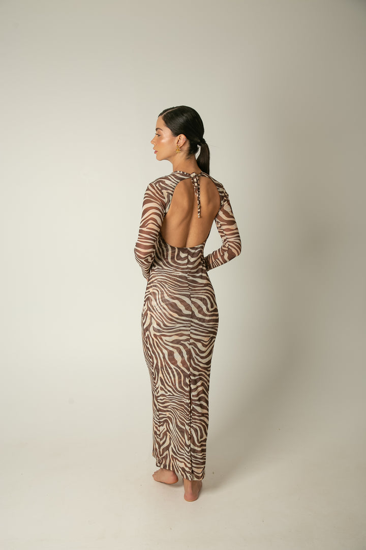 Vestido Jacarandá Tule Zebra