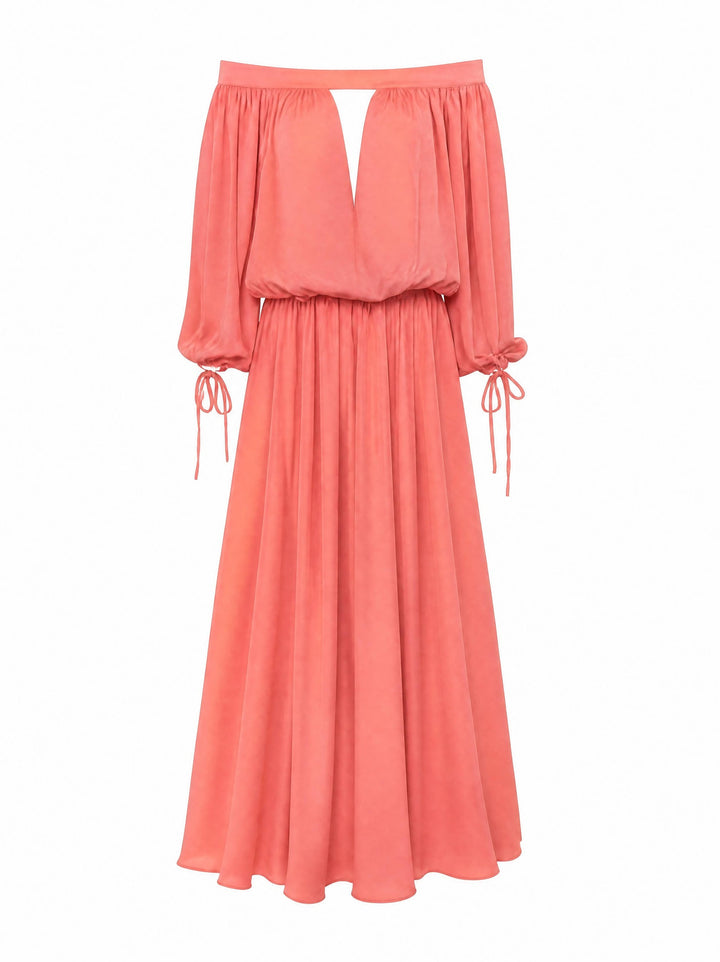Vestido Alvorada Coral Rose