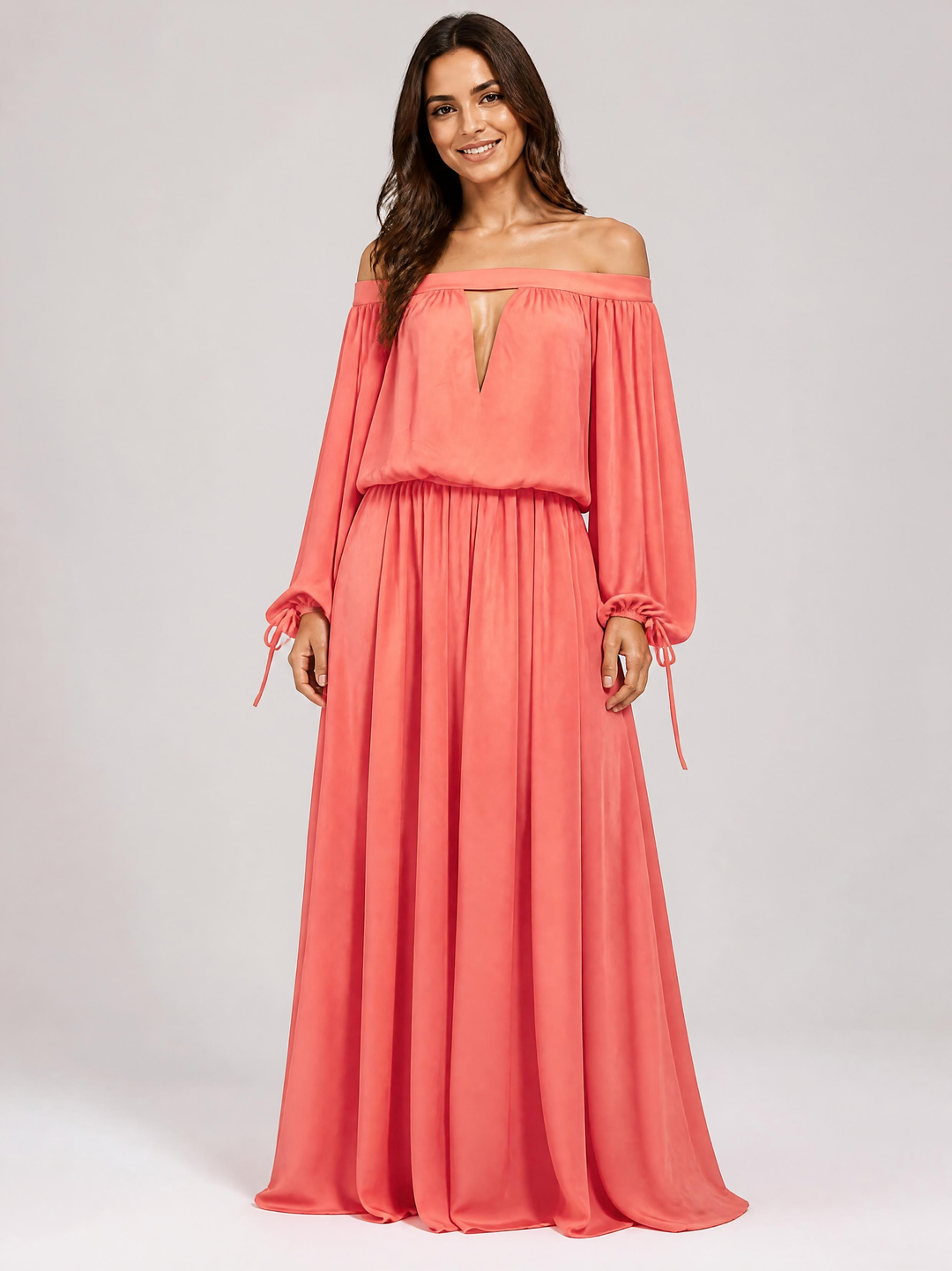 Vestido Alvorada Coral Rose