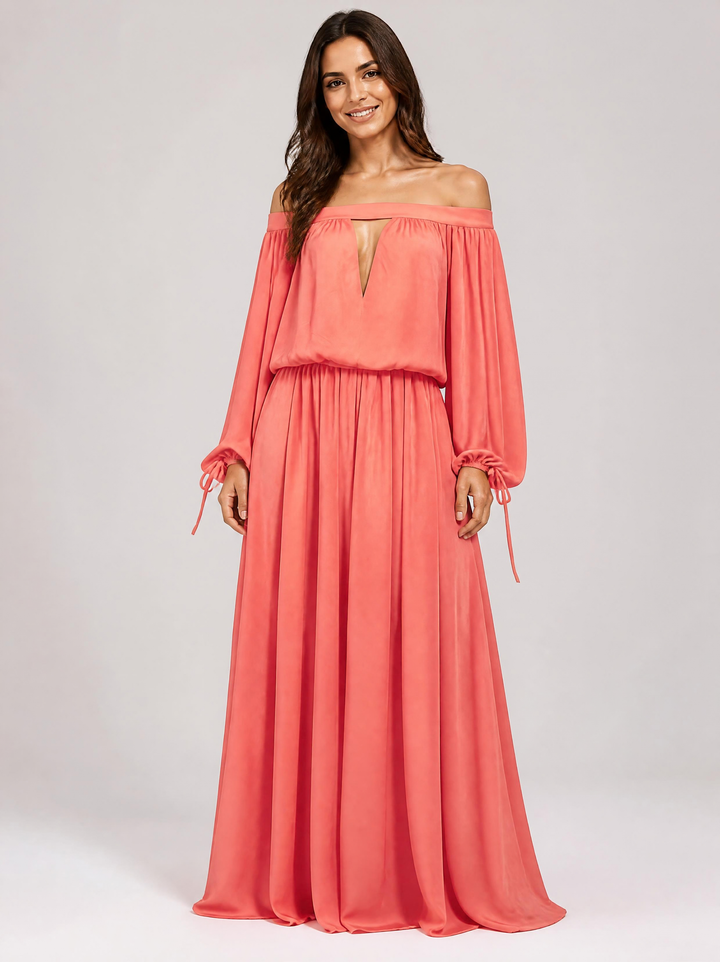 Vestido Alvorada Coral Rose