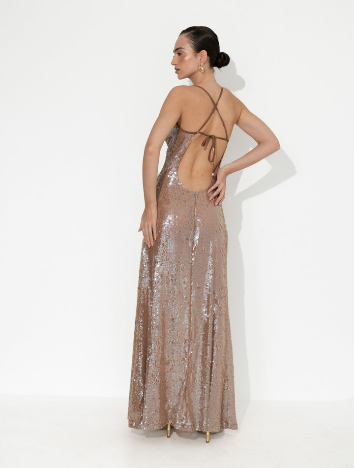 Vestido Decote Drapeado Chococream