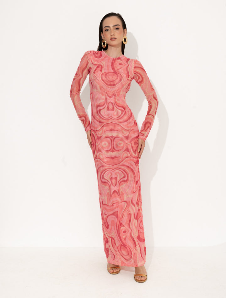 Vestido Jacarandá Tule Wave