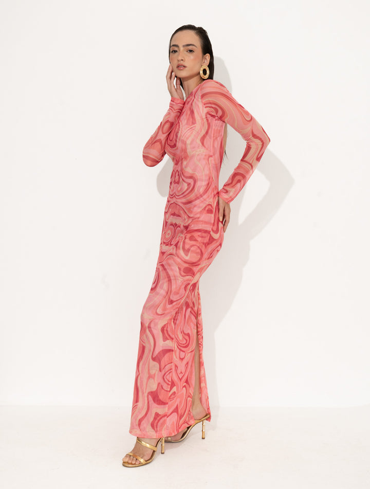 Vestido Jacarandá Tule Wave