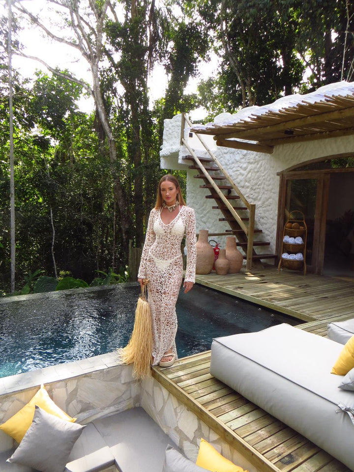 Vestido Tela Off White