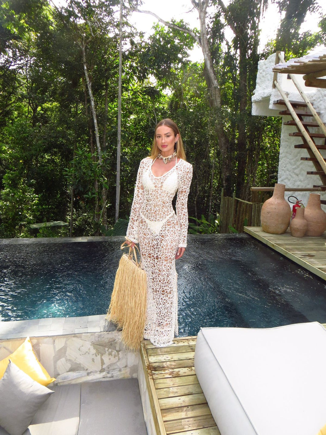 Vestido Tela Off White