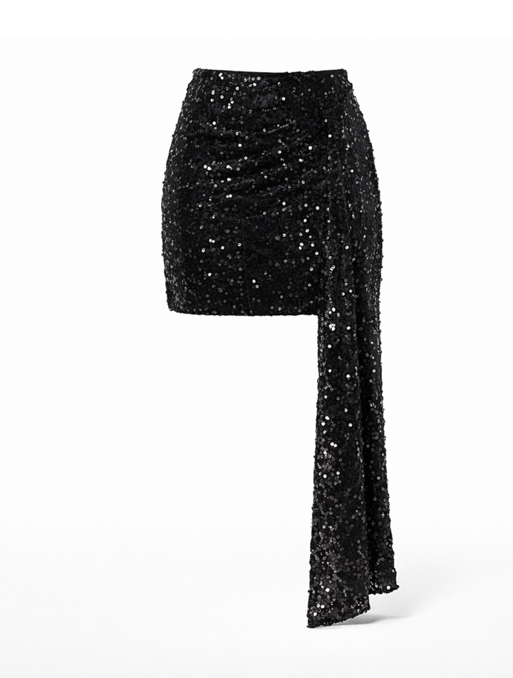 Saia Curta Paetê Midnight